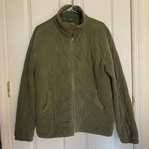Green quilted jacket